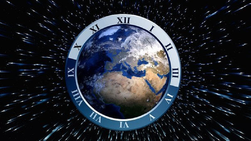 Uhr, Globus, Erde, Welt, Zeit, Universum